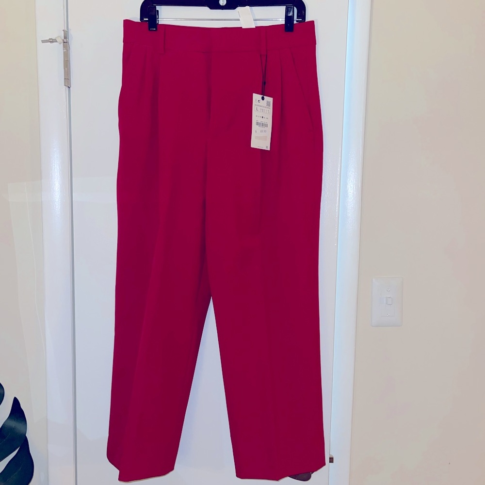 Zara red cropped pants